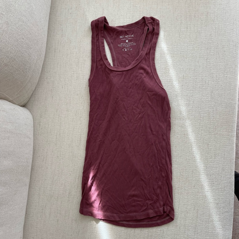 SETactive Ribbed Tank in Canyon